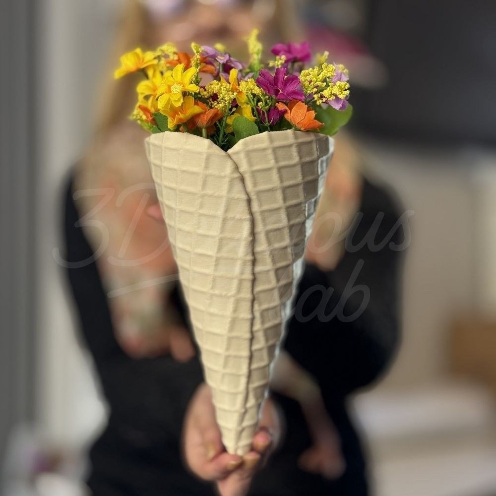 Cachepô casquinha de sorvete para parede – 24 cm — foto 2