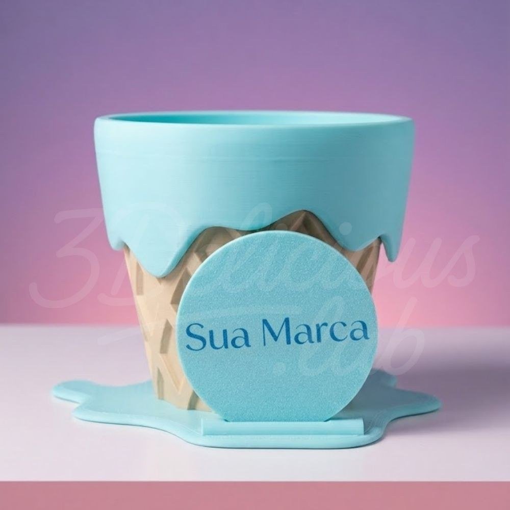 Porta-colherzinhas com cobertura e logo – 12 cm
